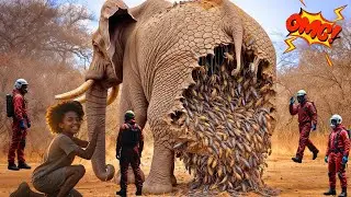 Wild Animal Rescue Story: Young Boy Leads Rescue of Elephant Covered by Bees | Brave Animal Rescue