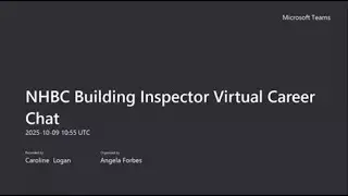 Seminar 124: BuildForce Virtual Career Chats - NHBC: The role of a Building Inspector