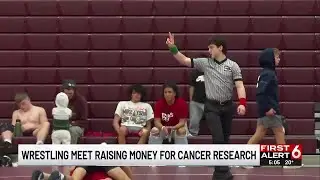 Omaha wrestling tournament holds meet to raise money for childhood brain cancer research