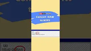 Как безопасно преобразовать раздел RAW в NTFS #windowstips