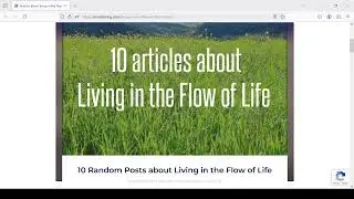 How to Live In the Flow of Life
