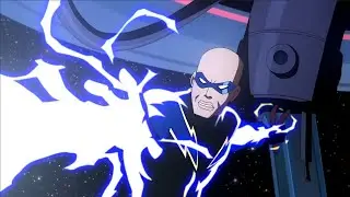 Black Lightning Powers and Fight Scenes - Justice League: Crisis On Two Earths