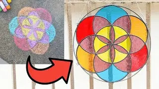 Stained glass art | Seed of life design | Sacred geometry | Chill music background