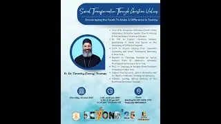 BEYOND&rsquo;25 | Social Transformation Through Christian Values | Fr. Dr. Timothy Thomas | OCYM Germany