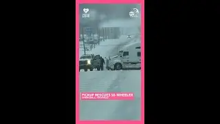 Pickup rescues 18-wheeler in Springdale