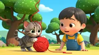 Five Silly Baby Kittens Chased the Yarn Ball | Kids Songs & Nursery Rhymes