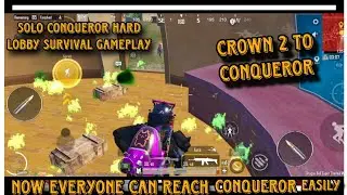 solo conqueror hard lobby survival gameplay DaY1 #soloconquerorrankpushgameplay #solo conqueror