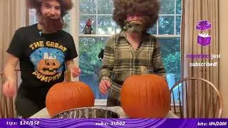 Bob Ross Pumpkin Carving