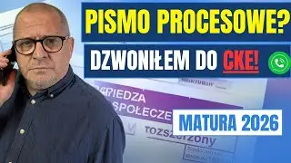 Pismo Formalne na maturze z WOSu 2026?? 🤔 Dzwoniłem do CKE 😱 To mega ważne! Pismo procesowe