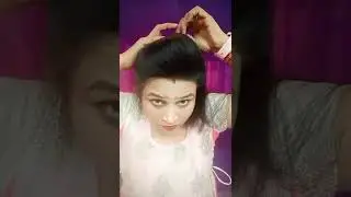Front Puff For Thin Hairs || Quick And Easy Hairstyle With Puff #shorts #shortsfeed #youtubeshorts