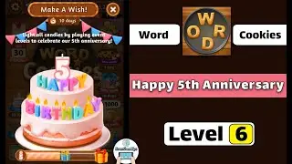 Word Cookies Happy 5th Anniversary Event Level 6 Answers