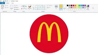 How to draw the McDonald's logo using MS Paint | How to draw on your computer