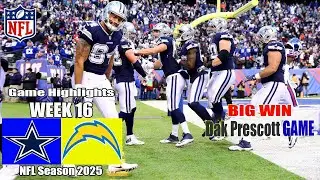Dallas Cowboys Vs. Los Angeles Chargers WEEK 16 FULL GameHighlights | 2025 NFL Season