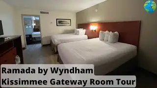 Ramada by Wyndham Kissimmee Gateway - Motel Style Room Tour/Review - Cheap Hotel 10 mins from Disney