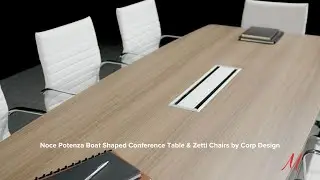 PRODUCT SHOWCASE: Noce Potenza Boat Shaped Conference Table & Zetti Chairs by Corp Design