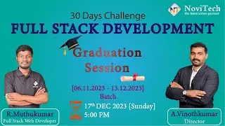 Full Stack Development [ FSD ] 30 Days Challenge | Graduation | NoviTech | E Certificate | Batch 1
