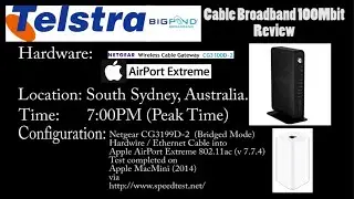 Telstra BigPond Cable Ultimate 100Mbps Speed Test Review DOCSIS 3.0