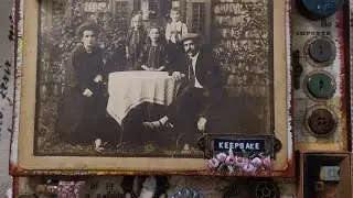Vintage Junk Journal in altered cigar box (sold)