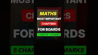 Maths Most Important Chapters Class 10 2026 | Class 10th Maths Important Chapters For Boards #shorts