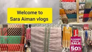 J. junaid Jamshed summer sale 2022||j.50%discount||Sara Aiman Vlogs