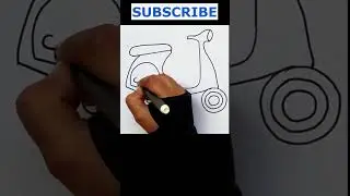 Scooter Drawing in easy steps #thesketcher #drawing #shorts