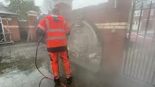 Stone crest DOFF steam cleaning services remove dirt, algae and moss