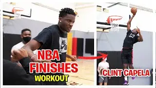 NBA Contact Finishes workout with Atlanta Hawks Clint Capela and Jordan Bell