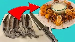 Seattle Waterfront Fishing for Squid.  Catch and Cook Calamari.