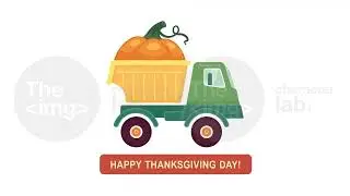 Fall harvest pumpkin truck riding 2D animation