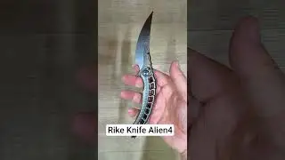 Rike Knife Alien4 сталь Damasteel, рукоять Dark Grey Ti
