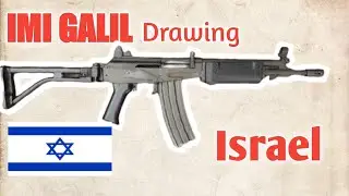 IMI Galil assault rifle Drawing