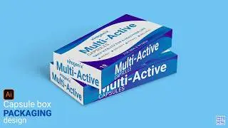 capsule medicine box | packaging design | Adobe illustrator in HINDI / हिंदी में