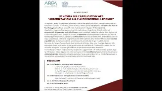 Le novità sull’applicativo web “autorizzazioni AIA e autocontrolli aziende”