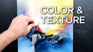 Vibrant Abstract Painting Demo | Expressive Color & Texture | 542