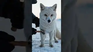 Rare Arctic Fox sighting! 🦊🤍#Shorts #ArcticFox #Wildlife #Subscribe