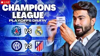 CHAMPIONS LEAGUE PLAY-OFF DRAW LIVE! | UCL LIVE TFHD