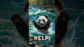 Big Cat Saved Baby Panda(A hearttouching Tale🥹#animalrescue#catshorts#shorts#cute#cat#animalshorts