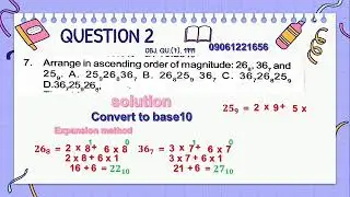 2025 JAMB & WAEC Mathematics likely questions and answers on number base system