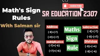 Sign rules for math's | Learn basic math's with @sreducation2307 | plus minus rules in math's |