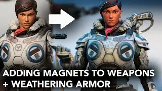 Kait Diaz Custom Armor Weathering & Magnetizing Guns (Storm Collectibles Action Figure)