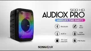 SONICGEAR AUDIOX PRO 500HD BLUETOOTH FM RADIO PORTABLE SPEAKER WITH MICROPHONE INPUT