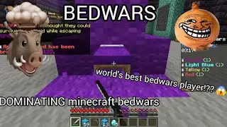absolute PRO plays minecraft bedwars and KILLS everyone 😱😱😱