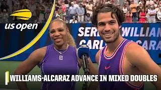 Serena Williams & Carlos Alcaraz react to mixed doubles win 🔥 'IT'S GOOD TO BE BACK!' | 2026 US Open