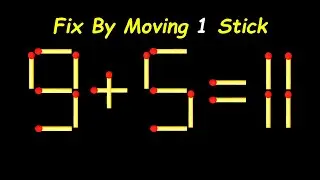 Only 1% Can Solve This Matchstick Puzzle – Move 1 Stick to Win!