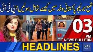Dawn News Headlines: 03 PM | How Did Shama Junejo Become Part Of Pakistani Delegation? | 3 Oct 2025