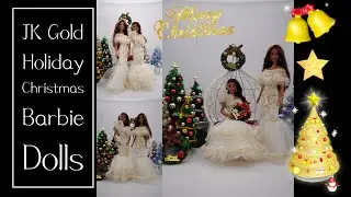JK Handmade Barbie Dolls Fashion ~ JK Gold Holiday Dolls