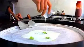 Ice Cream Rolls | Basil, Mint & Lemon / Fried Thailand Ice Cream rolled by Mist in Chile