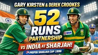 GARY KIRSTEN & DEREK CROOKES| 52 RUNS PARTNERSHIP VS INDIA @ SHARJAH| PEPSI SHARJAH CUP 1996.