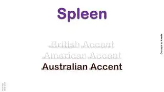 Spleen   How to Pronounce Spleen in Australian Accent, British Accent, American Accent ?