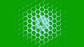 Green Screen  Hexagon Abstract Background Video Loop Motion graphics 4K